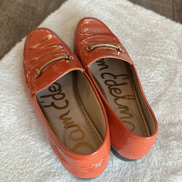 Sam Edelman Patent tangerine Orange Loafers - Picture 7 of 14